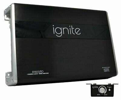 Ignite Audio R1600/1d, Class D Mono Block Car Amplifier - 4000 Watts Peak Power