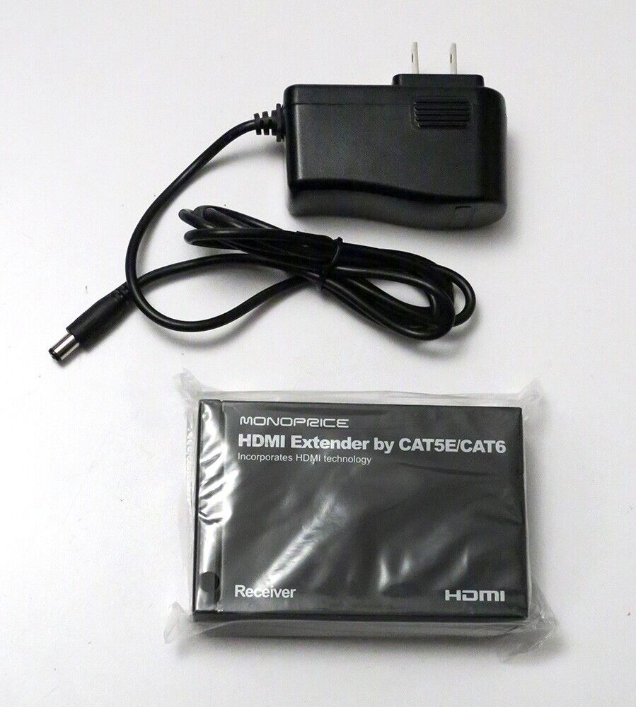 Monoprice Hdmi Extender Receiver Cat5e/cat6 With Power Supply Brand New