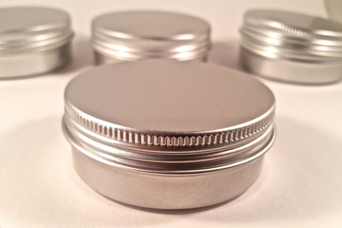 2 Oz. Blank Empty Screw Top Rust Proof Metal Tin Container Craft (16 Pcs/count)