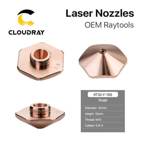 Laser Nozzle Single Double Layer Dia.32 H15  M14 For Fiber Raytools Bodor Laser