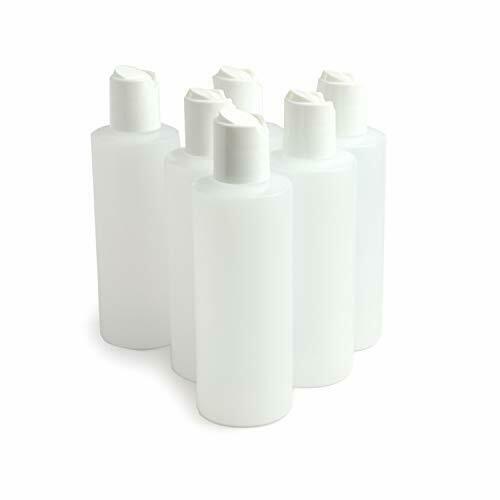 Pack Of 6  - 4 Oz, 120ml Plastic Squeeze Bottles W/ Natural Disc Cap Flip Top