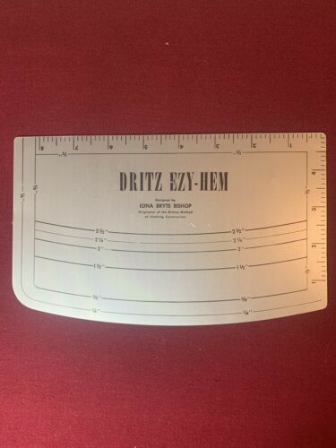 Vintage | Dritz Ezy-hem | #617 | Measuring Tool | Metal Ruler | Usa