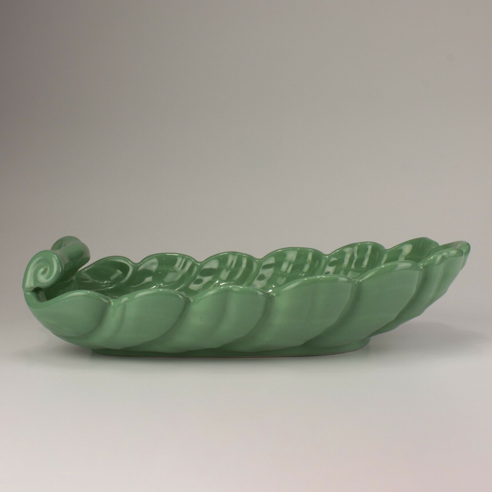 Abingdon Pottery 12" Sea Shell Bowl, Shape 501 , Sea Green