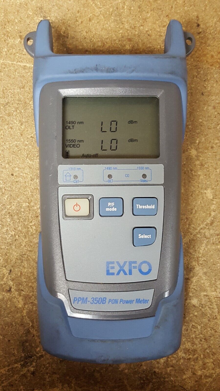 EXFO PPM-350B PON Power Meter PPM-351B-EA-VZ1 (Pwrs On) No Batteries - UNTESTED