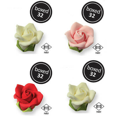 JEM Small Sugar Roses 25mm 32 Pack Ready Made Sugarcraft for Cake Decorating