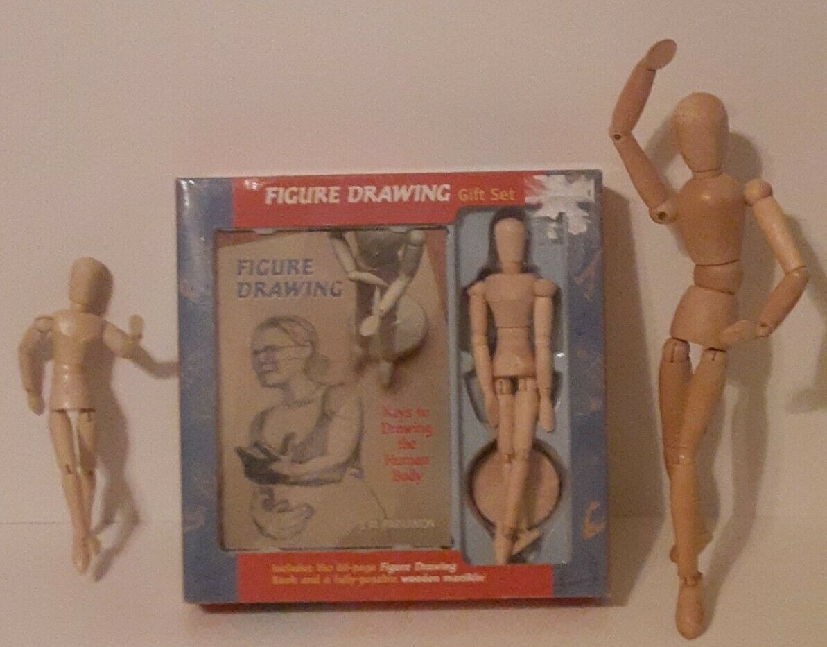 Figure Drawing Set W/3 Poseable Human Model's Mannequin Artist Dolls