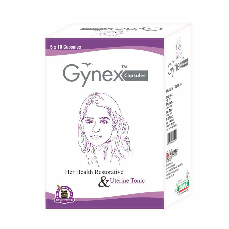 Gynex Capsules Leucorrhea Vaginal Discharge Herbal Treatment Free Int'l Shipping
