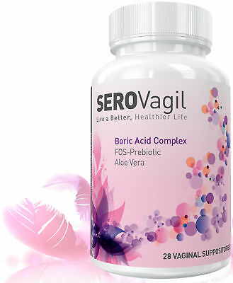 SeroVagil Vaginal Suppositories Complex with FOS-Prebiotic & Aloe Vera