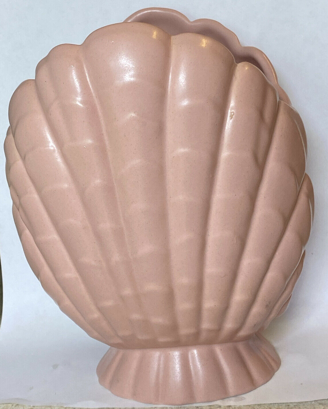 NR! Vintage Pink Coastal Seashell Vase Planter Decor ABINGDON POTTERY USA 507