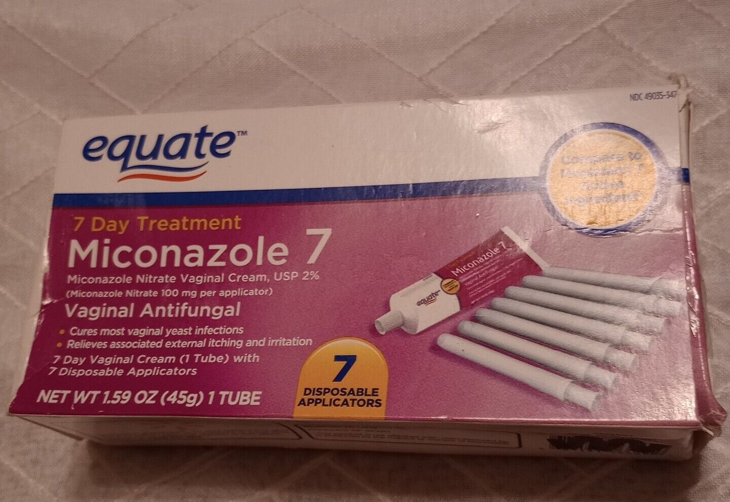 Read Equate Miconazole 7-day Vaginal Cream With Disposable Applicators 1.59 Oz