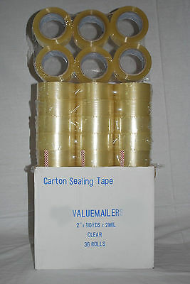 6 Rolls Package Clear 2ml Box Carton Packing Packaging Sealing Tape 2x110