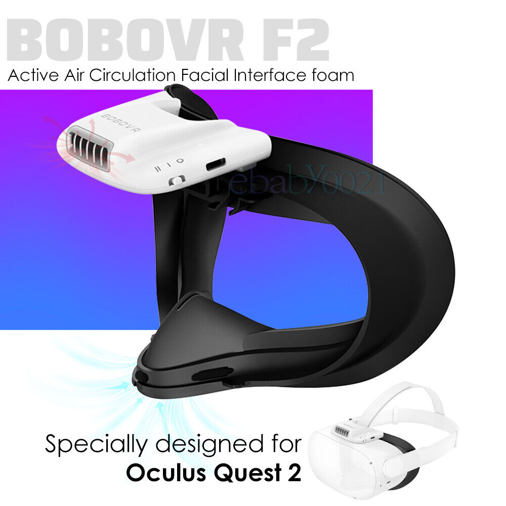 Bobovr F2 For O C U L U S Quest2 Active Air Circulation Facial Foam Anti-fog Rad