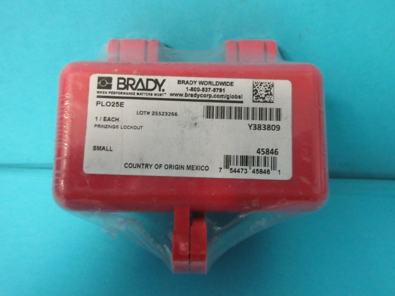 NEW BRADY PLO25E SMALL PLUG LOCKOUT RED 5/16 INCH MAX SHACKLE UP TO 1/2