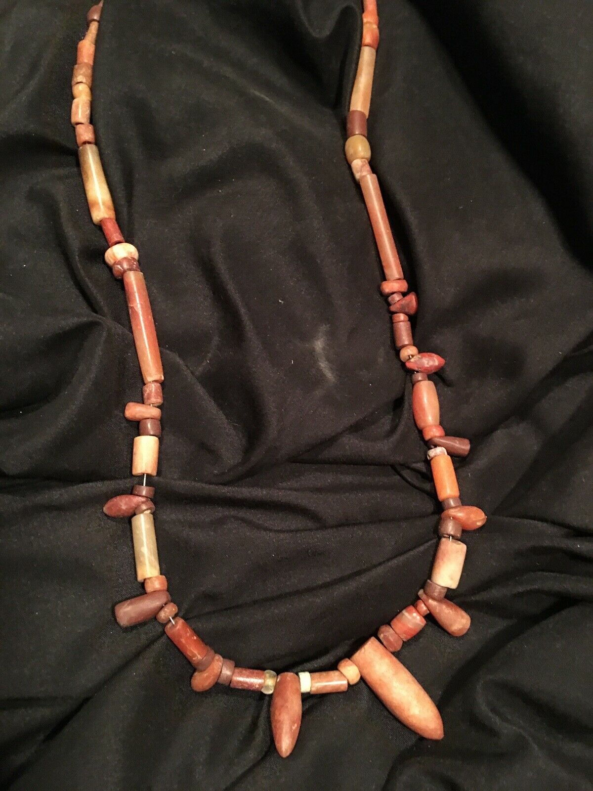 Pre-columbian Authentic Carnielan Long 26 Inches Bead Necklace -south America