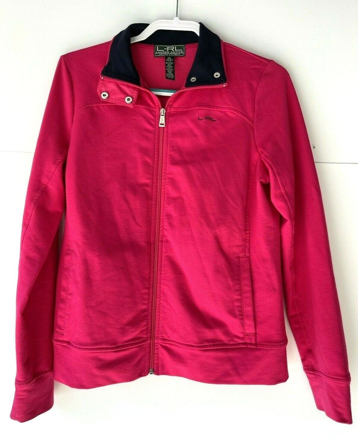 LRL Ralph Lauren Active Women's Pink Jacket Activewear Jacket Full Zip, Sz M