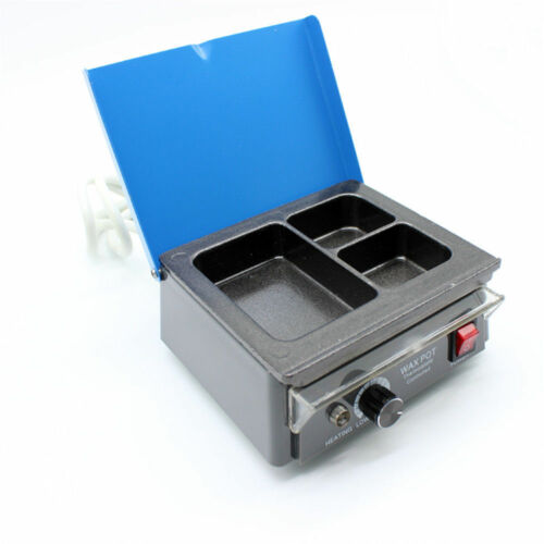 Dentist Dental 3 Well Analog Wax Melting Dipping Pot Heater Melter Lab Equipment
