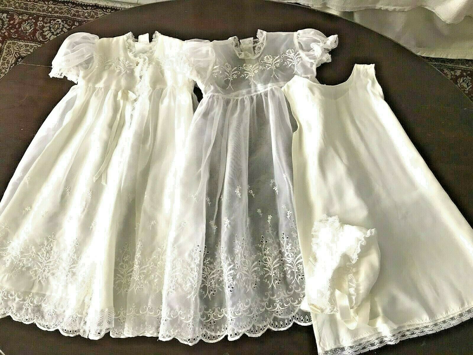 Vintage Phyllis Baby Wear 4 Piece White Christening Gown
