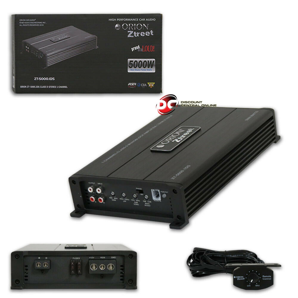 Orion Zt-5000.1ds Zt1 1-channel Mono Block Class D Car Amp Amplifier 5000w Max