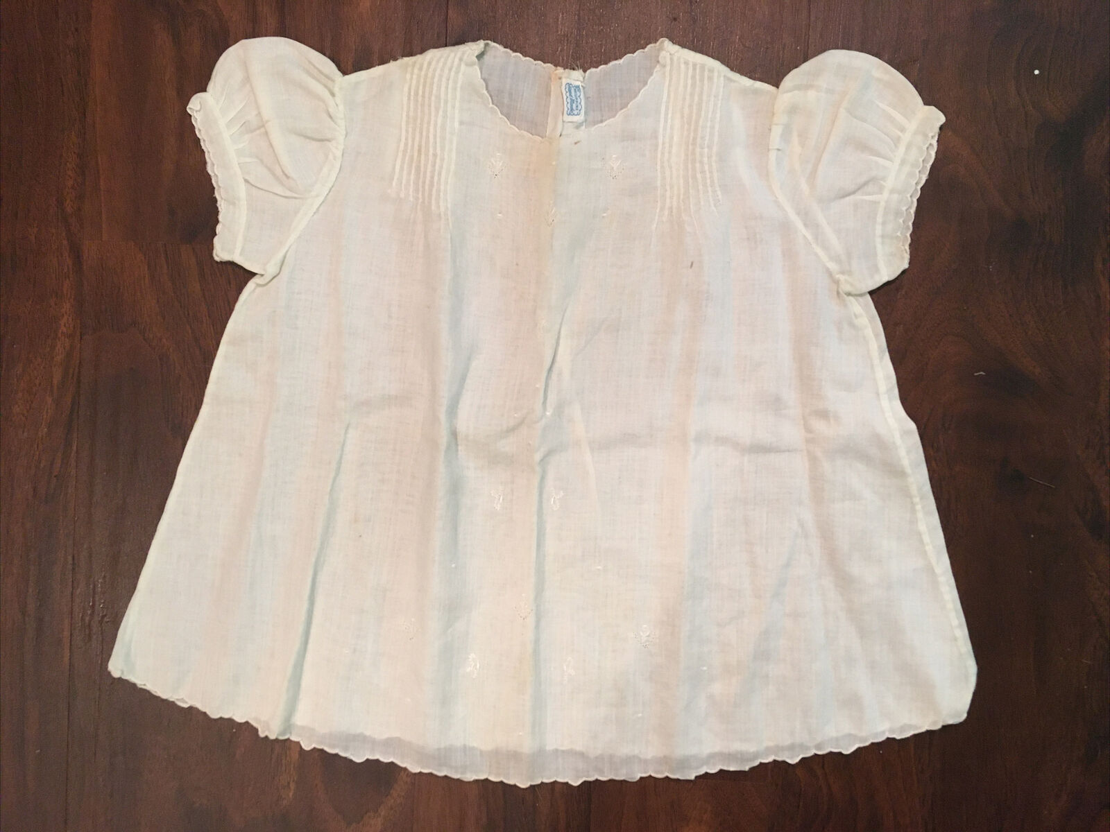 Vintage Antique Linen Baby Newborn Christening? Dress Gown Handmade Philippine