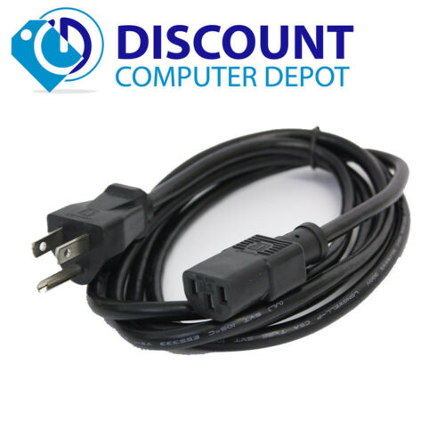 5ft Ac Power Cord Cable 3 Prong Us Plug For Tv Printer Pc Desktop Hp Dell Lenovo