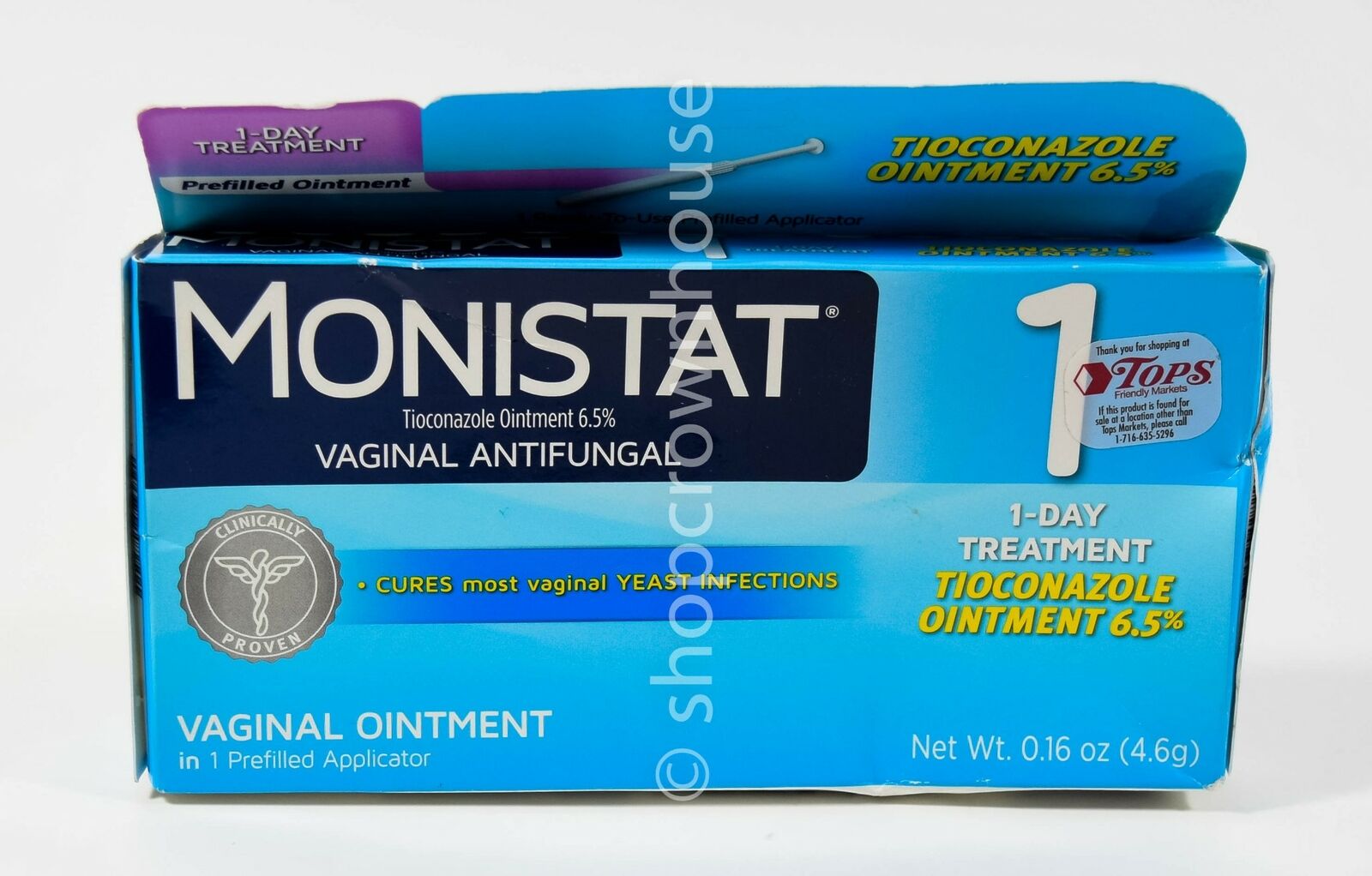 Monistat 1 Day Treatment Vaginal Ointment Prefilled Applicator 03/2023 ~damaged