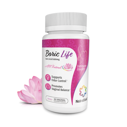 Nutrablast Boric Life 600mg Suppositories Yeast Infection Bv Made In Usa (30 Ct)
