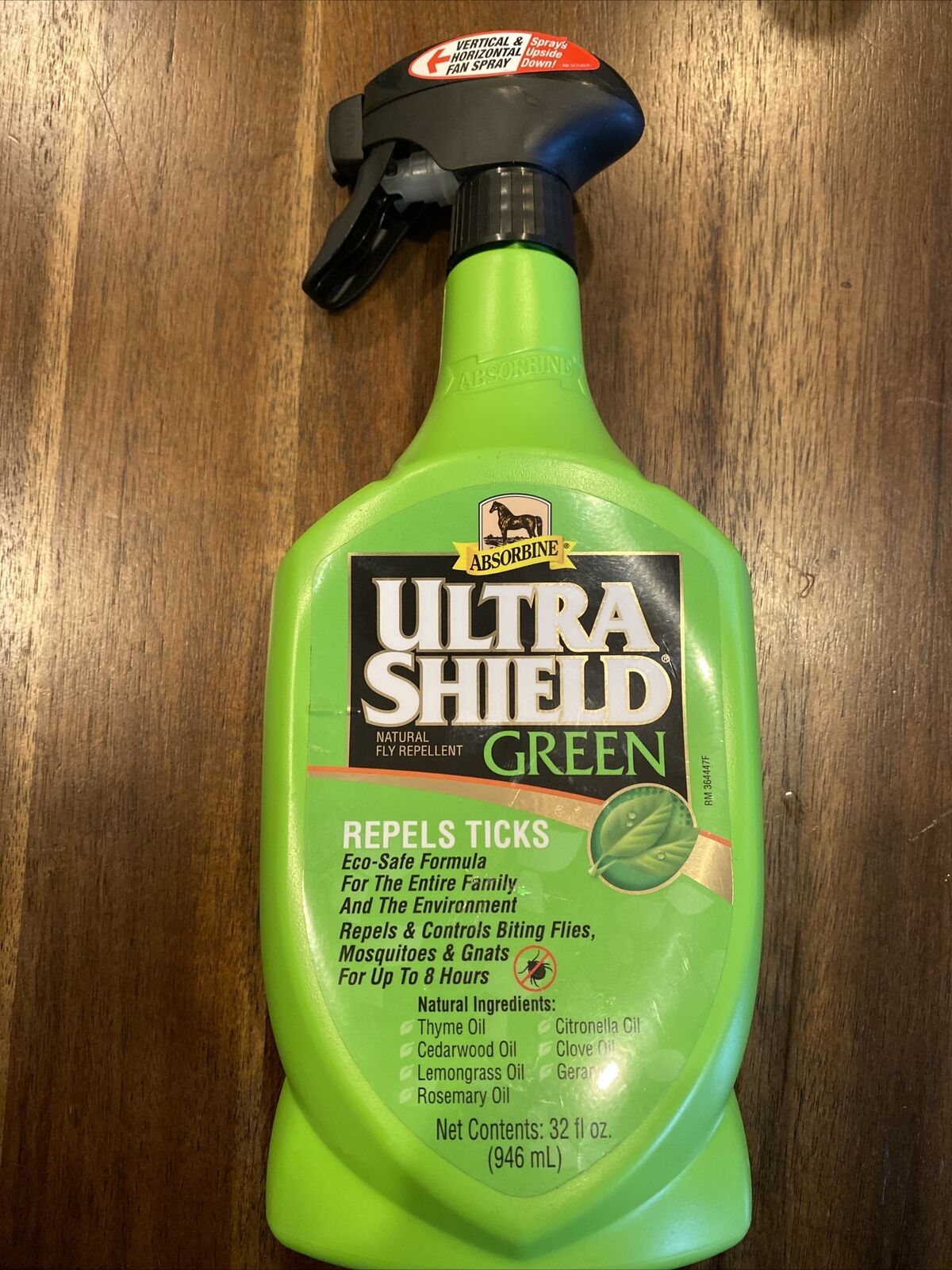 Absorbine Ultrashield Green Natural Fly Repellent Spray Repel Ticks
