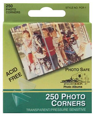 Pioneer Photo Corners Clear Self-adhesive 250/box