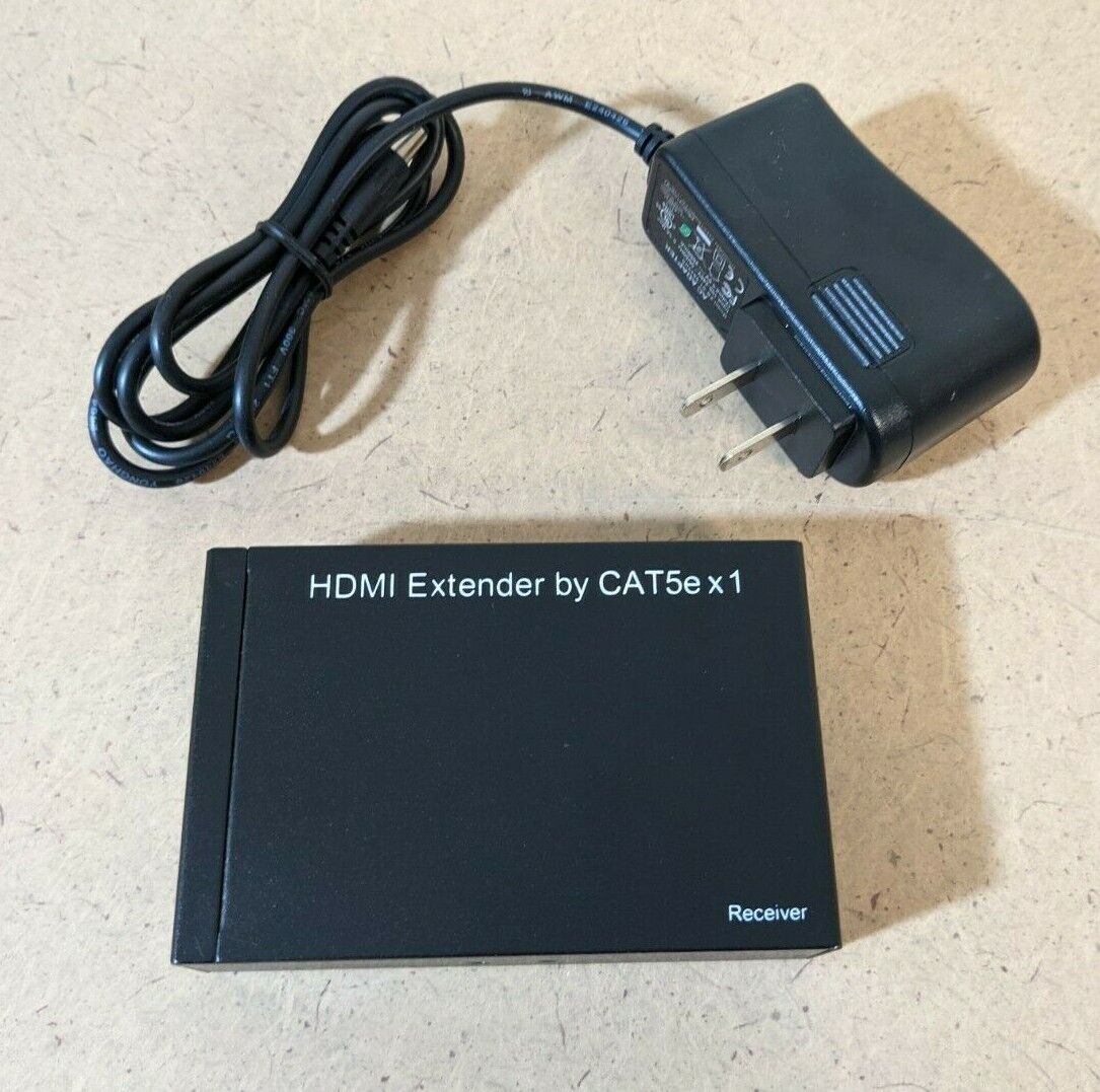 Hdmi Extender By Cat5e X1 With Power Adapter *gently Used* + Free Shipping