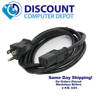 Power Cord Cable 3 Prong Universal Standard 5ft Pc Computer Hdtv Monitor