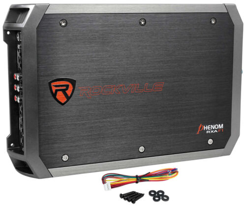 Rockville RXA-F1 1600 Watt Peak/400w RMS 4 Channel Amplifier Car Stereo Amp