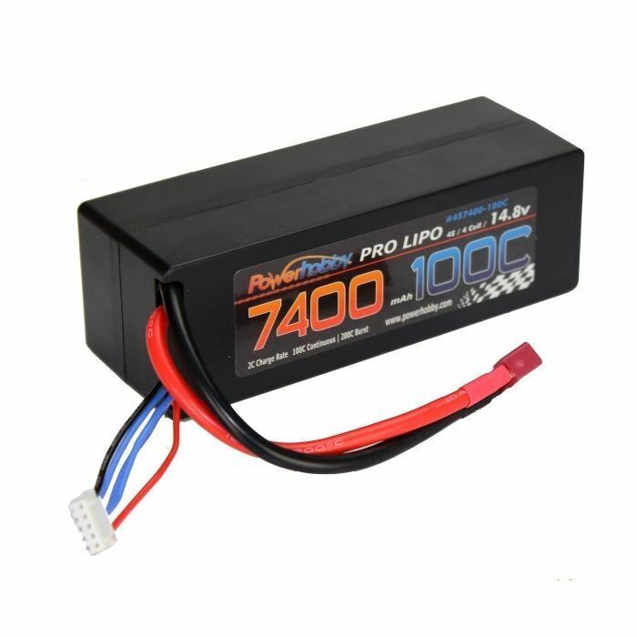4s 14.8v 7400mah 100c Hard Case Lipo Battery, W/ Deans T-plug Connector