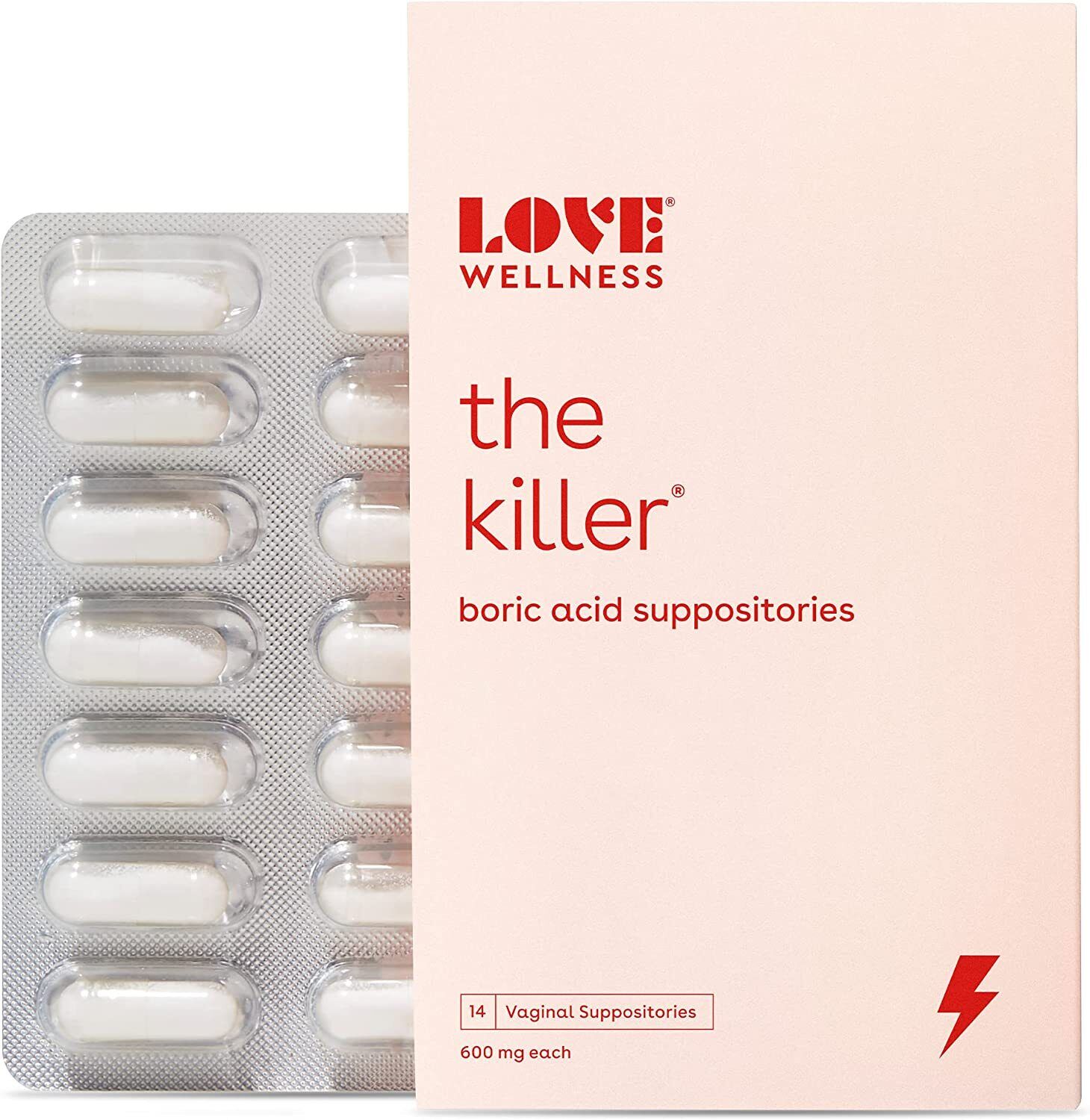 Love Wellness The Killer Vaginal Suppositories, Healthy Ph / Odor Control X14