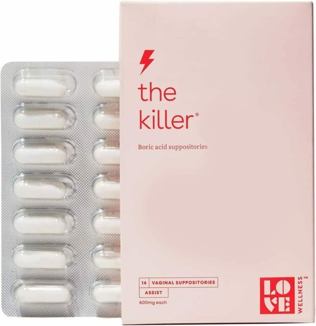 Love Wellness The Killer Vaginal Suppositories New In Box 14 ct. Exp 4/23