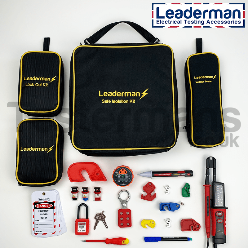 Leaderman LARGE Safe Isolation and Lockout Kit LDM-ISOK1 with 4 Protective Cases